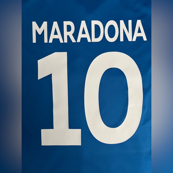 Maradona #10 Napoli Retro Soccer Jersey Blue HomeL-XL - Picture 3 of 4